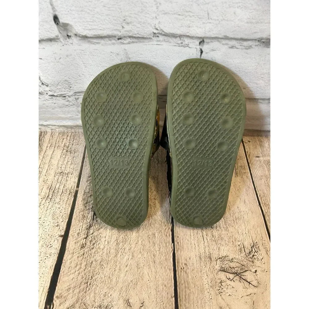 CAPELLI Unisex Child Camouflage Print Slide Sandals / Size: 12-13